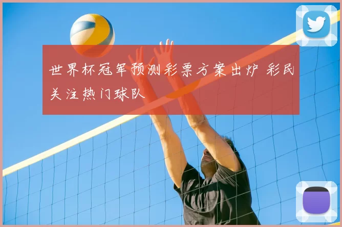 世界杯冠军预测彩票方案出炉 彩民关注热门球队